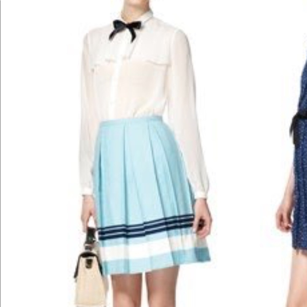 Pleated Canvas Skirt
